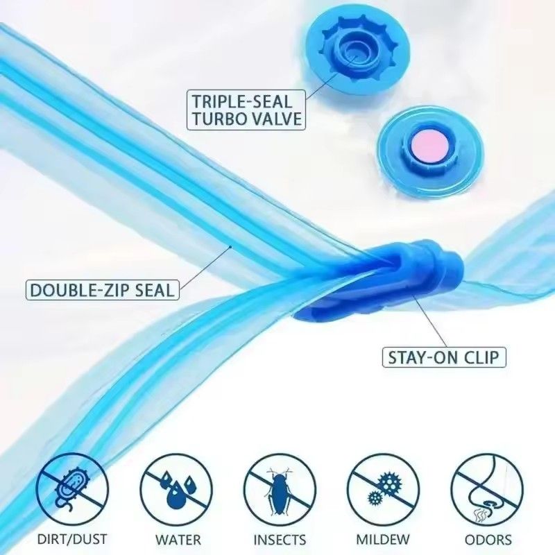 Vacuum Storage Bags Empty Bags for Clothes Vacuum Cleaner Compression Pack Space Saver Travel Storage Bag,With Hand-Pump
