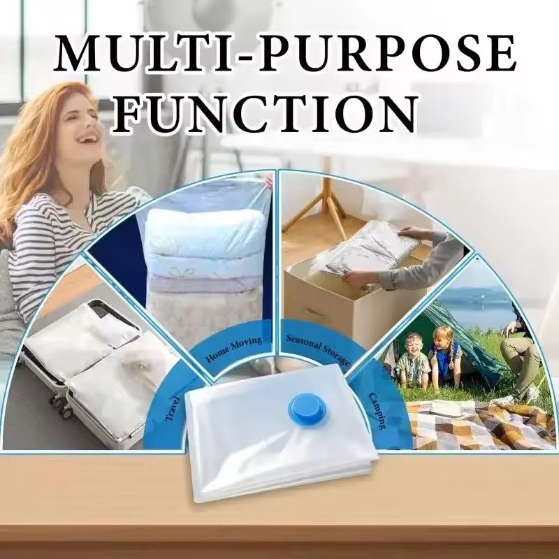 Vacuum Storage Bags Empty Bags for Clothes Vacuum Cleaner Compression Pack Space Saver Travel Storage Bag,With Hand-Pump