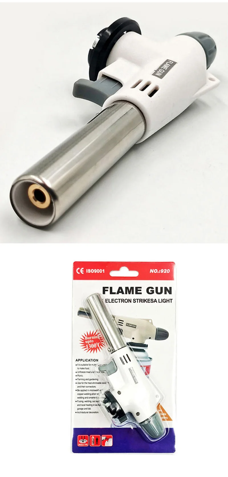 Gas Burner Welding Torch Flame Gun High Temperature Brass Copper Gas Torch Blowtorch Brazing Solder Propane Welding Plumbing
