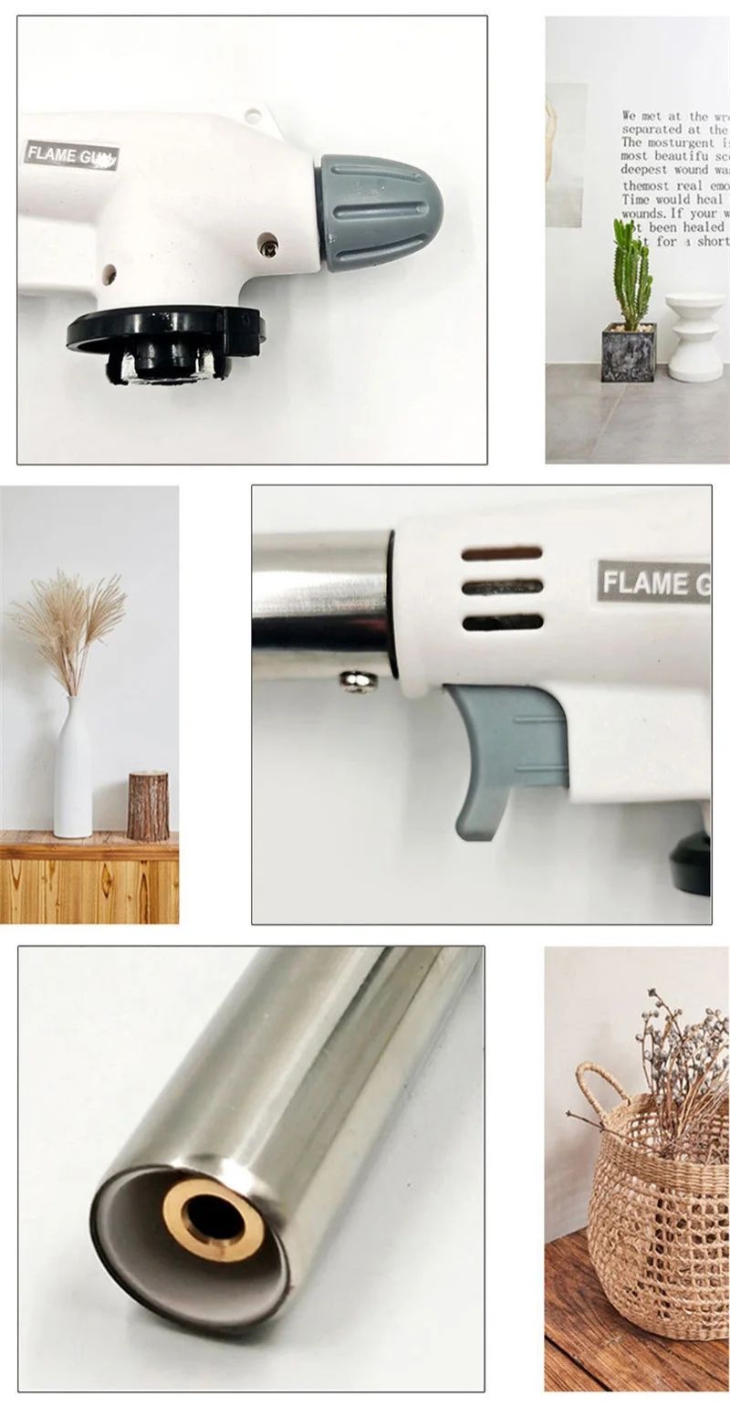 Gas Burner Welding Torch Flame Gun High Temperature Brass Copper Gas Torch Blowtorch Brazing Solder Propane Welding Plumbing