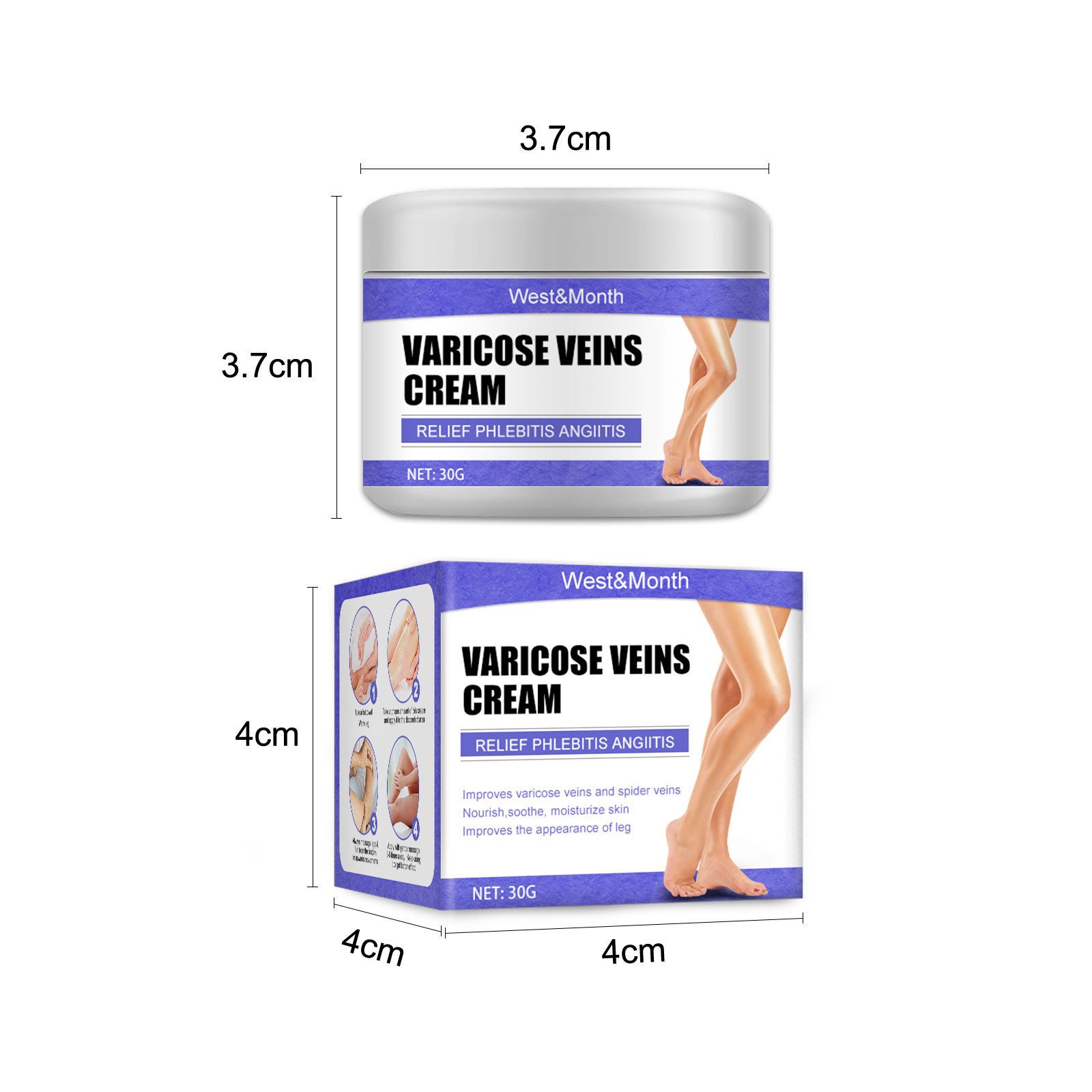 Vein Repair Cream Leg Varicose Earthworm Leg Blue Veins Bulge Pain Maikang Leg Care Cream B2-769