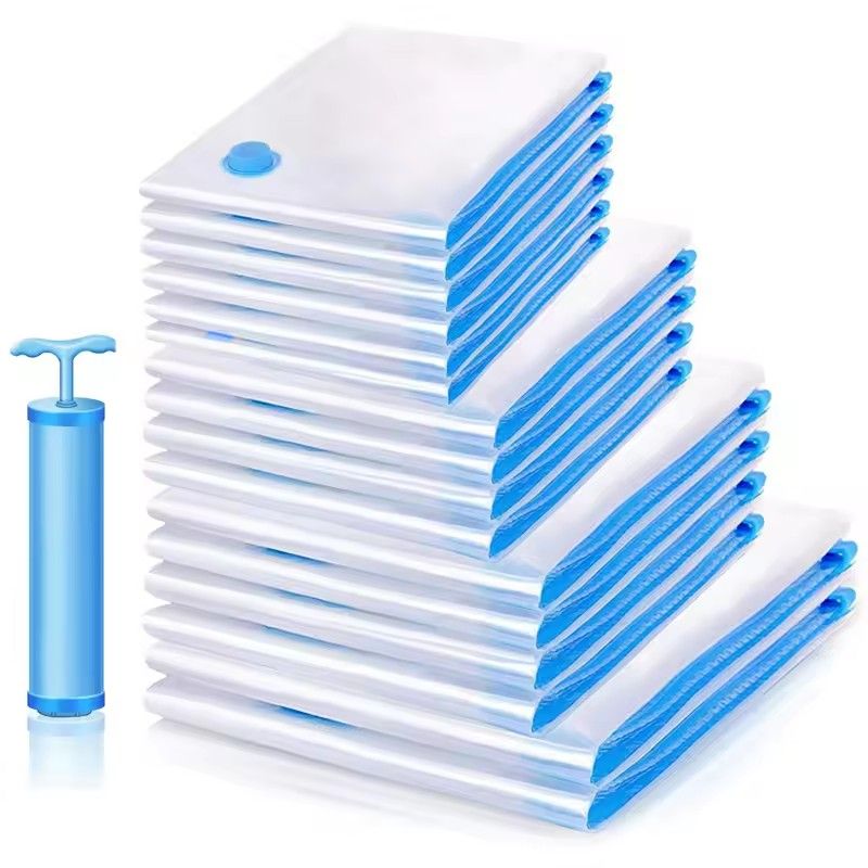 Vacuum Storage Bags Empty Bags for Clothes Vacuum Cleaner Compression Pack Space Saver Travel Storage Bag,With Hand-Pump