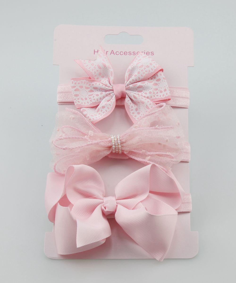 Girl Elastic Flower Headband Rubber Children Baby Nice Hair Rubber Headwear Skinny Stretchy Bowknot Flower Hair Band M--17
