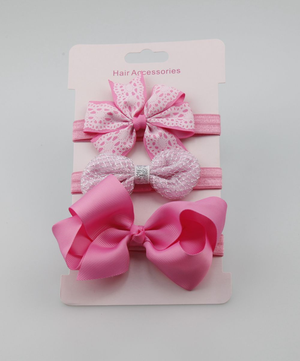 Girl Elastic Flower Headband Rubber Children Baby Nice Hair Rubber Headwear Skinny Stretchy Bowknot Flower Hair Band M--17