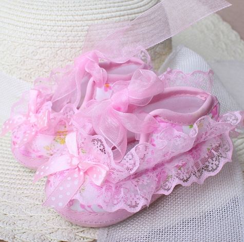 Wonderful!0-12M Baby New Born Girls Shoes Toddler Baby Soft Sole Slip Shoes Female Baby Lace Bow Princess Pink Shoes 鞋-3