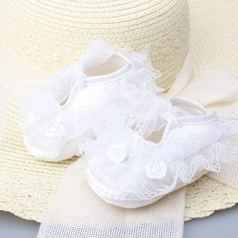 Wonderful!0-12M Baby New Born Girls Shoes Toddler Baby Soft Sole Slip Shoes Female Baby Lace Bow Princess Pink Shoes 鞋-3