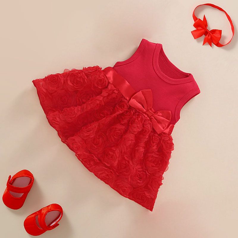 New Born Baby Girls Infant Dress&clothes Summer Kids Party Birthday Outfits 1-2years Shoes Set Christening Gown Baby Jurk Zomer