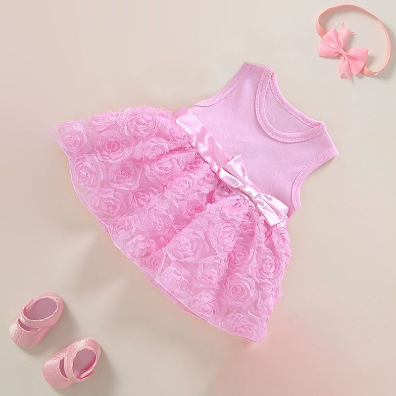 New Born Baby Girls Infant Dress&clothes Summer Kids Party Birthday Outfits 1-2years Shoes Set Christening Gown Baby Jurk Zomer