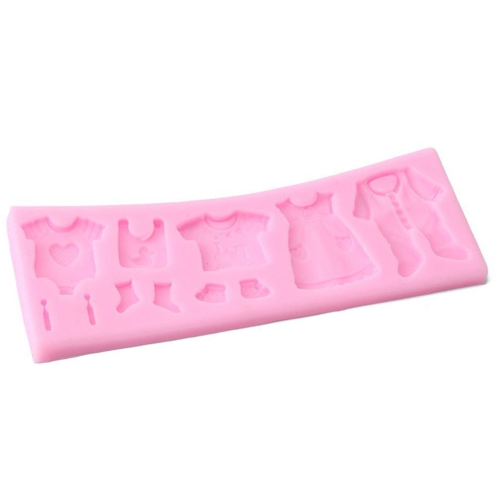 1Pcs Cake Silicone Molds Baby Clothing 3D Mold Sugarcraft Fondant Chocolate Moulds Decoration Tools Candy Pastry Baking Tool D10--8