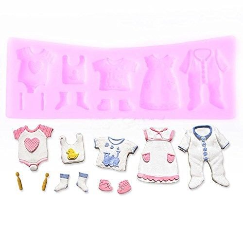 1Pcs Cake Silicone Molds Baby Clothing 3D Mold Sugarcraft Fondant Chocolate Moulds Decoration Tools Candy Pastry Baking Tool D10--8