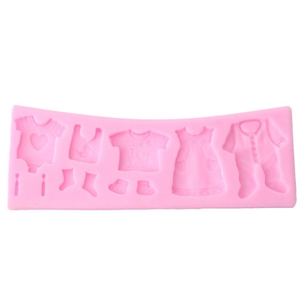 1Pcs Cake Silicone Molds Baby Clothing 3D Mold Sugarcraft Fondant Chocolate Moulds Decoration Tools Candy Pastry Baking Tool D10--8
