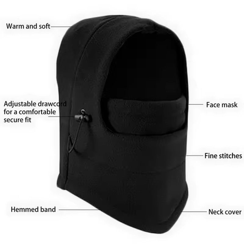 Nueva moda gorro cálido invierno hombres mujeres sombreros impermeable térmico polar pasamontañas sombrero con capucha calentador de cuello senderismo bufandas sombreros