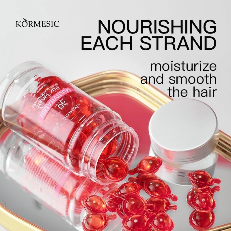 No Wash Moroccan Hair Oil Capsules Vitamin E Nut Oil Hair Care Essence Smooth and Repair Dryness and Frizz Nourishing Hair