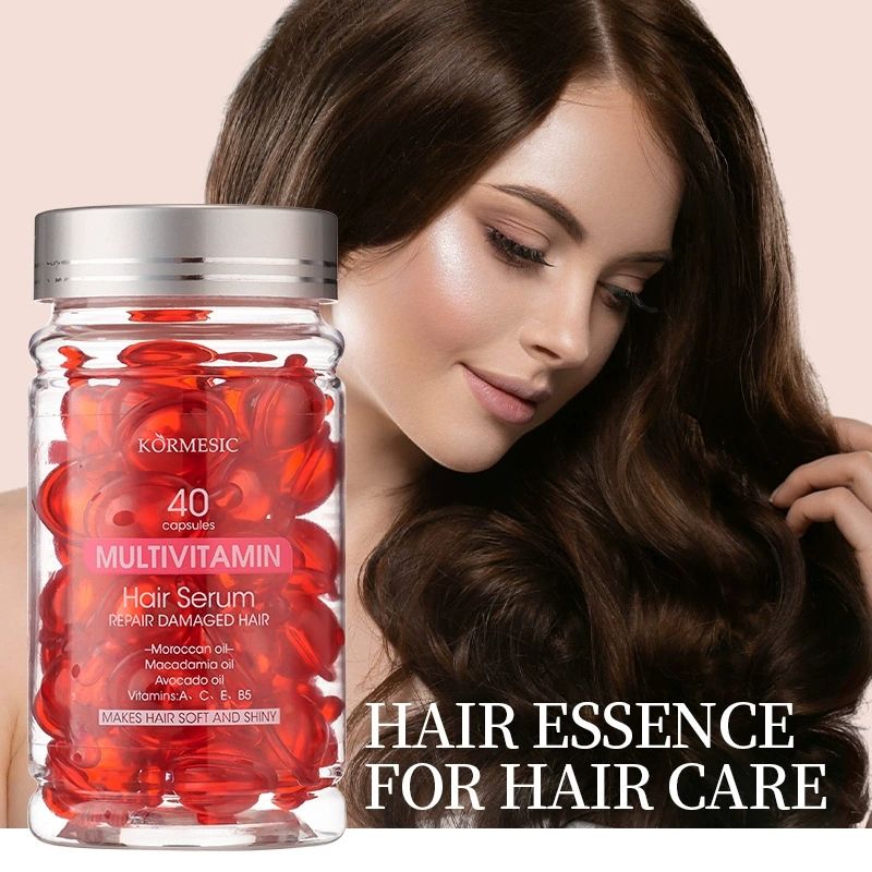 No Wash Moroccan Hair Oil Capsules Vitamin E Nut Oil Hair Care Essence Smooth and Repair Dryness and Frizz Nourishing Hair