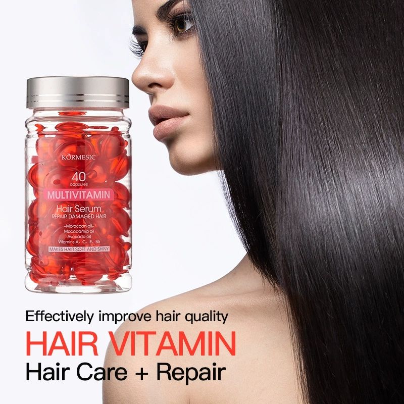 No Wash Moroccan Hair Oil Capsules Vitamin E Nut Oil Hair Care Essence Smooth and Repair Dryness and Frizz Nourishing Hair