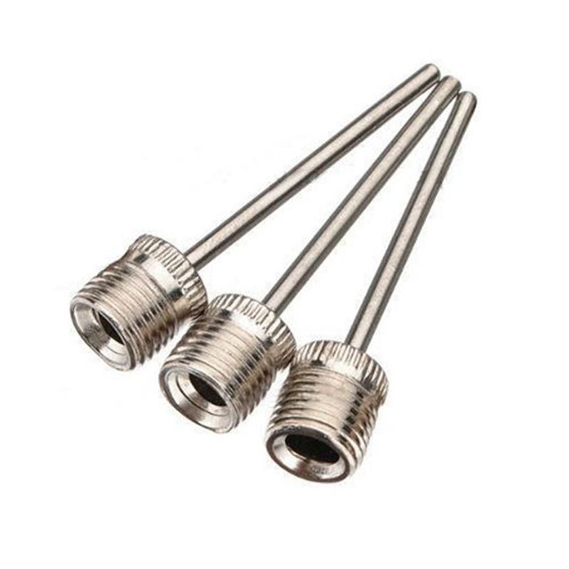 10Pcs Basketball Inflating Pump Needle Football Inflatable Air Valve Adaptors Stainless Steel Pump Pin Nozzle Ball Air NeedleE-1106