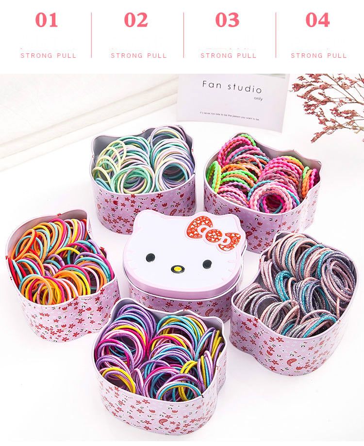 Children's rubber band does not hurt the girl's head rope baby hair accessories hair band rubber band little girl headdress E-313