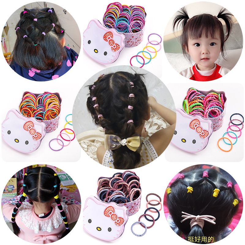 Children's rubber band does not hurt the girl's head rope baby hair accessories hair band rubber band little girl headdress E-313