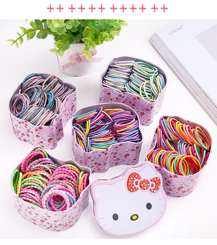 Children's rubber band does not hurt the girl's head rope baby hair accessories hair band rubber band little girl headdress E-313