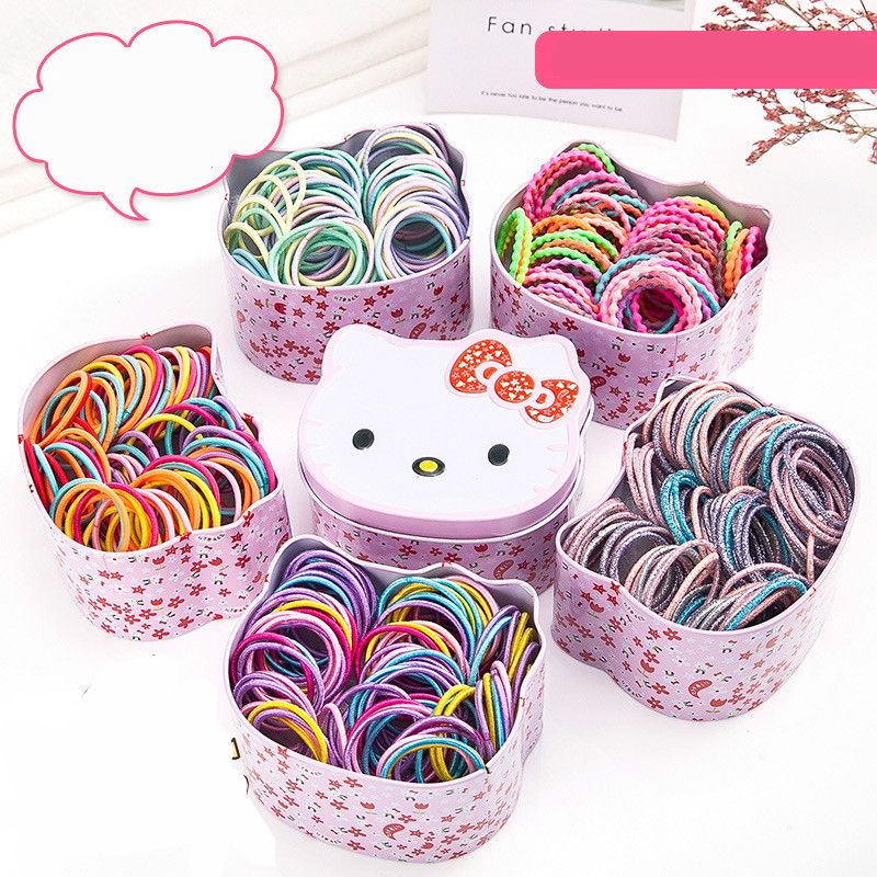 Children's rubber band does not hurt the girl's head rope baby hair accessories hair band rubber band little girl headdress E-313
