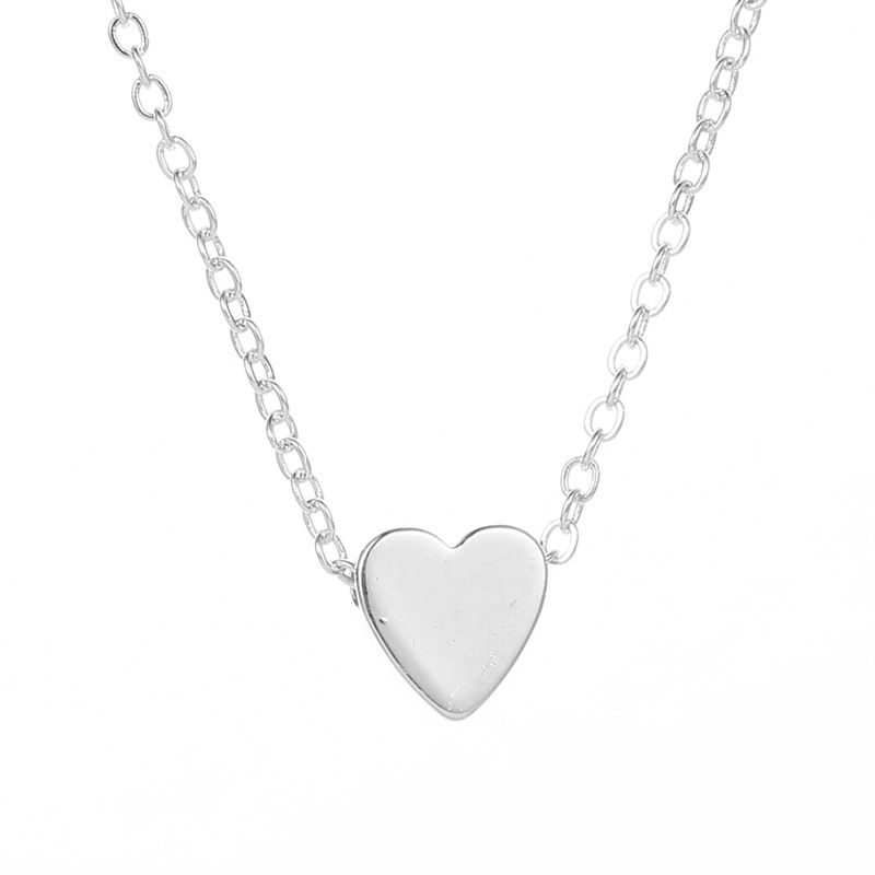 Korean fashion love necklace simple wild peach heart pendant heart-shaped necklace clavicle chain female A-615