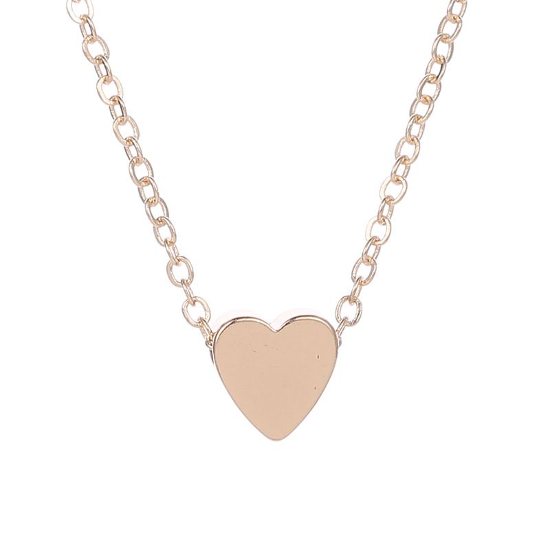 Korean fashion love necklace simple wild peach heart pendant heart-shaped necklace clavicle chain female A-615