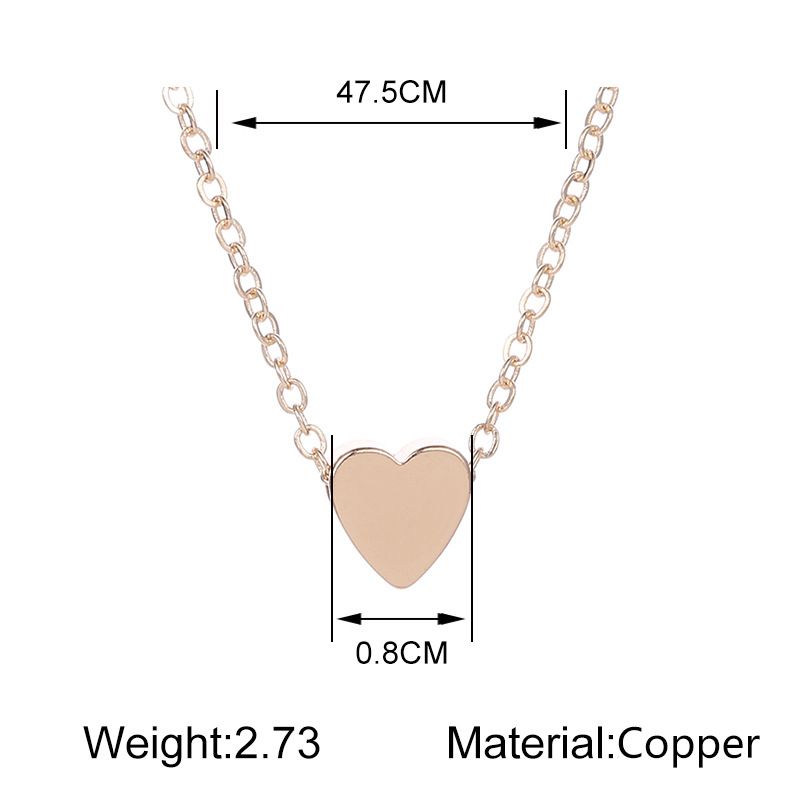 Korean fashion love necklace simple wild peach heart pendant heart-shaped necklace clavicle chain female A-615