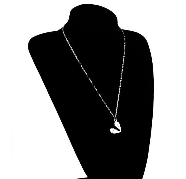 Korean creative heart-shaped key lock mosaic Pendant Necklace, clavicle chain, Lovers NecklaceA-1148