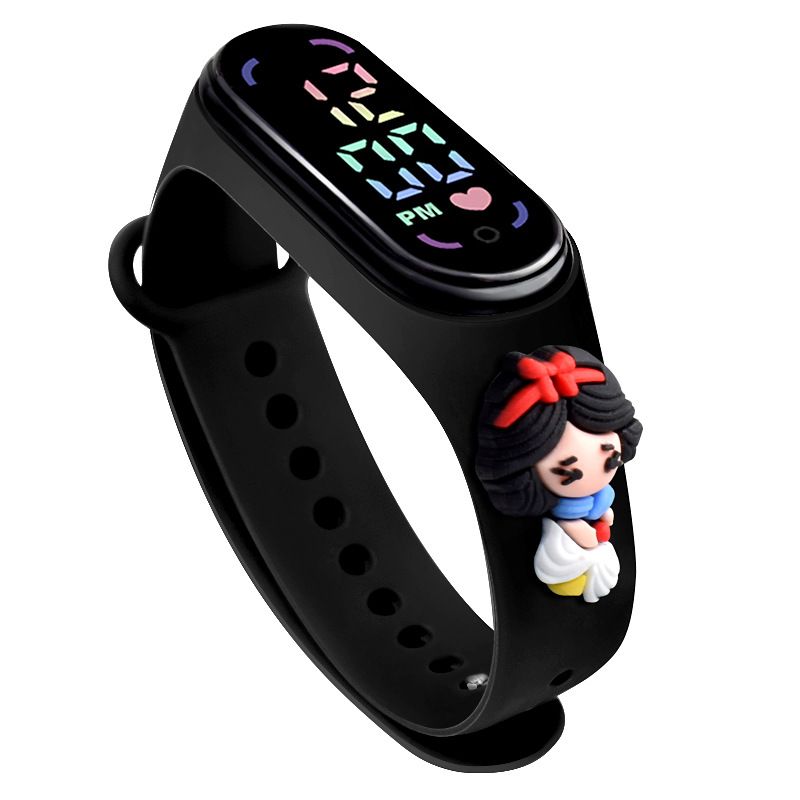 LED Cartoon Princess Watch Waterproof Watch For School Boys Girls Sport Touch Screen Watch For Women Students A-1920