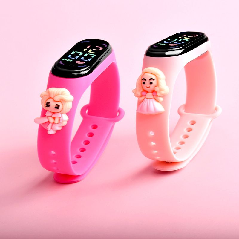 LED Cartoon Princess Watch Waterproof Watch For School Boys Girls Sport Touch Screen Watch For Women Students A-1920