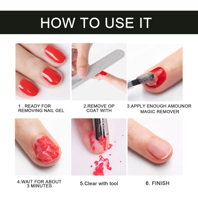Burst Remover Gel Nail Polish Remover Quick Aluminum Yogurt Foil Off Varnishes Base Top Coat Uv Gel Nail Art Tool Cleaner B2-866