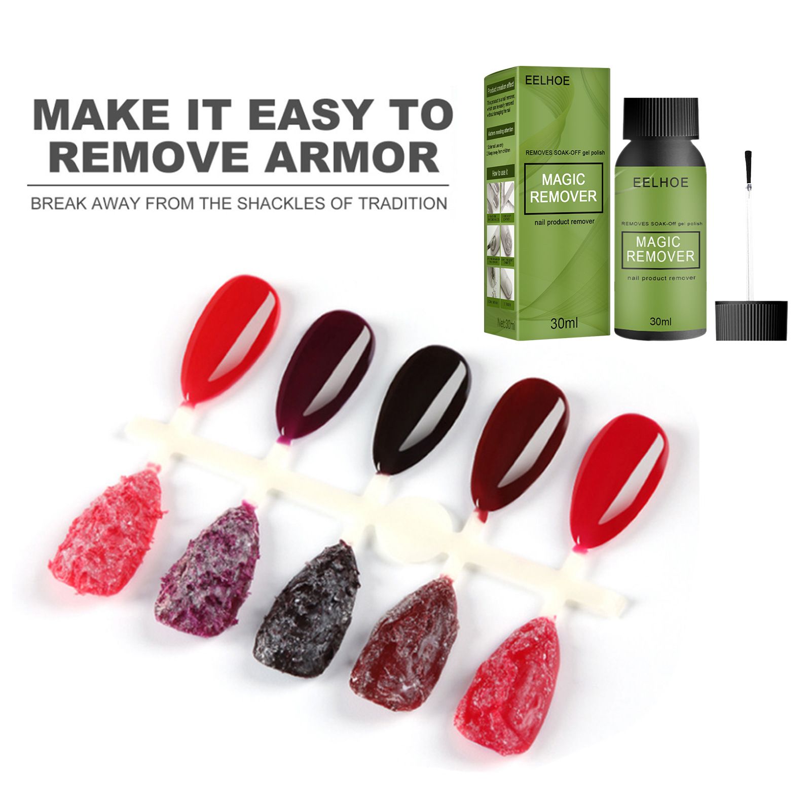 Burst Remover Gel Nail Polish Remover Quick Aluminum Yogurt Foil Off Varnishes Base Top Coat Uv Gel Nail Art Tool Cleaner B2-866