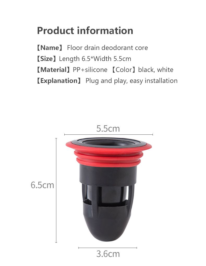 Deodorant Drainage Core Toilet Floor Drain Inner Core Sewer Pest Control Silicone Deodorant Human Seal Odorless T-116