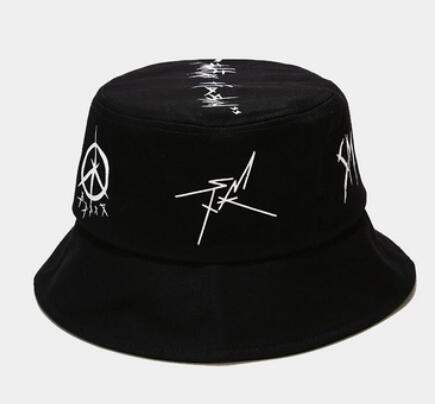 Splicing graffiti fisherman's hat men's and women's summer outdoor sunscreen hat Street trend hip hop basin hat