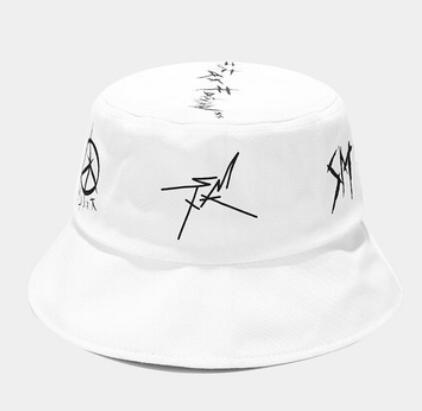 Splicing graffiti fisherman's hat men's and women's summer outdoor sunscreen hat Street trend hip hop basin hat