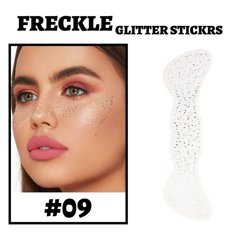 1pc Hot Stamping Freckles Makeup Patches Waterproof Freckles Stickers Tattoo Glitter Bright Face Art Tattoo Sticker Gold Spot