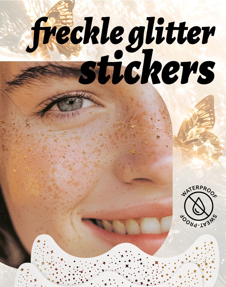 1pc Hot Stamping Freckles Makeup Patches Waterproof Freckles Stickers Tattoo Glitter Bright Face Art Tattoo Sticker Gold Spot