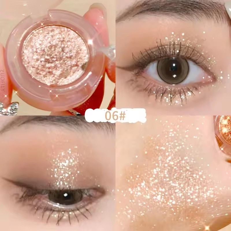XIXI Monochrome Eyeshadow Palette Discoloration Eyeshadow Highlighter Sequins Waterproof Lasting Eyes Makeup Pigments
