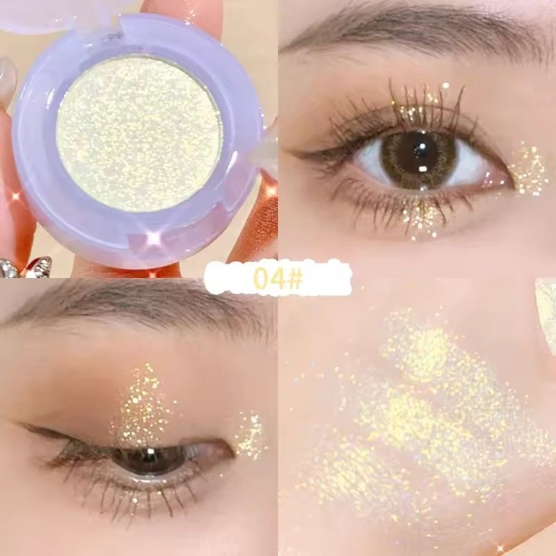 XIXI Monochrome Eyeshadow Palette Discoloration Eyeshadow Highlighter Sequins Waterproof Lasting Eyes Makeup Pigments
