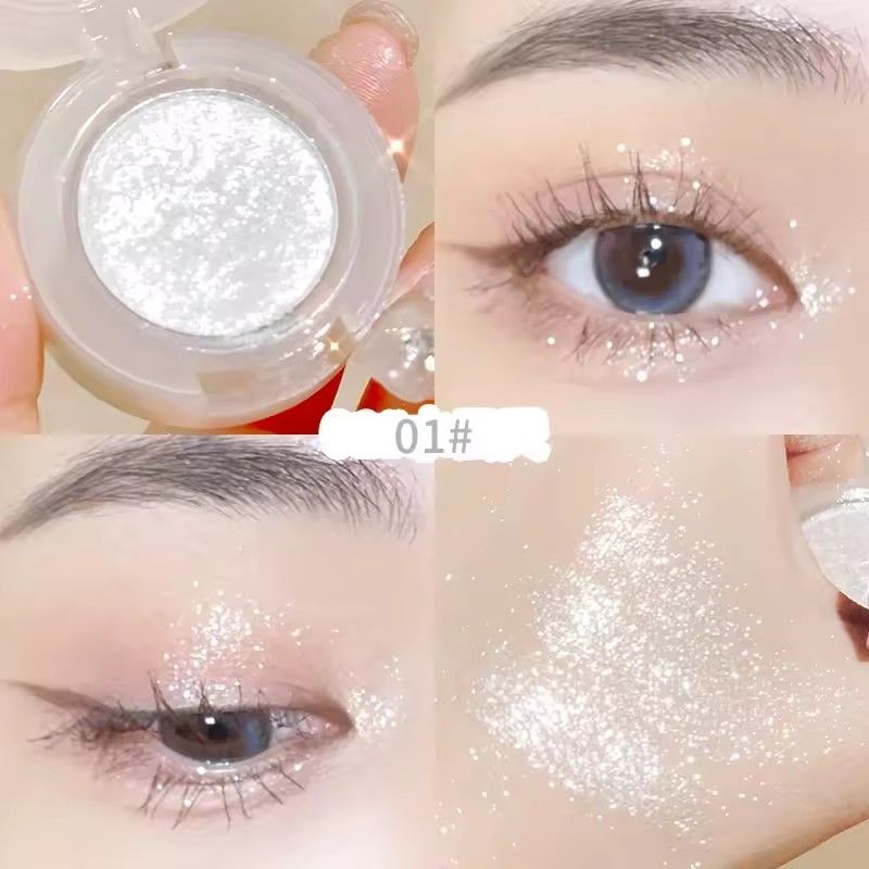 XIXI Monochrome Eyeshadow Palette Discoloration Eyeshadow Highlighter Sequins Waterproof Lasting Eyes Makeup Pigments