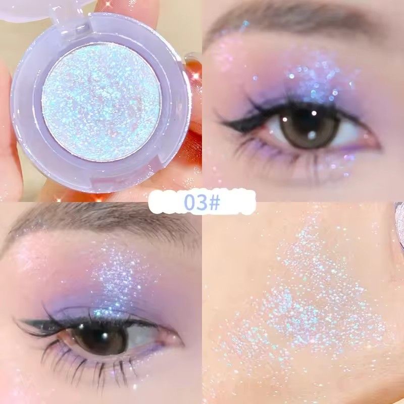 XIXI Monochrome Eyeshadow Palette Discoloration Eyeshadow Highlighter Sequins Waterproof Lasting Eyes Makeup Pigments