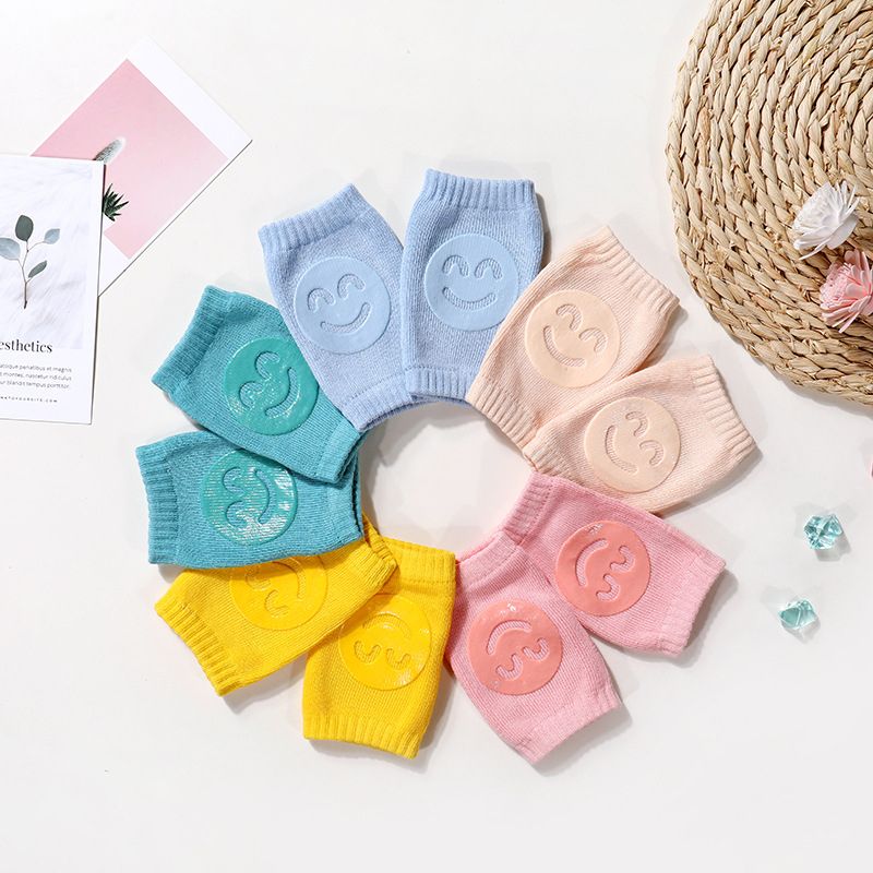 Kids Non Slip Crawling Elbow Infants Toddlers Baby Accessories Smile Knee Pads Protector Safety Kneepad Leg Warmer Girls Boys F3-56