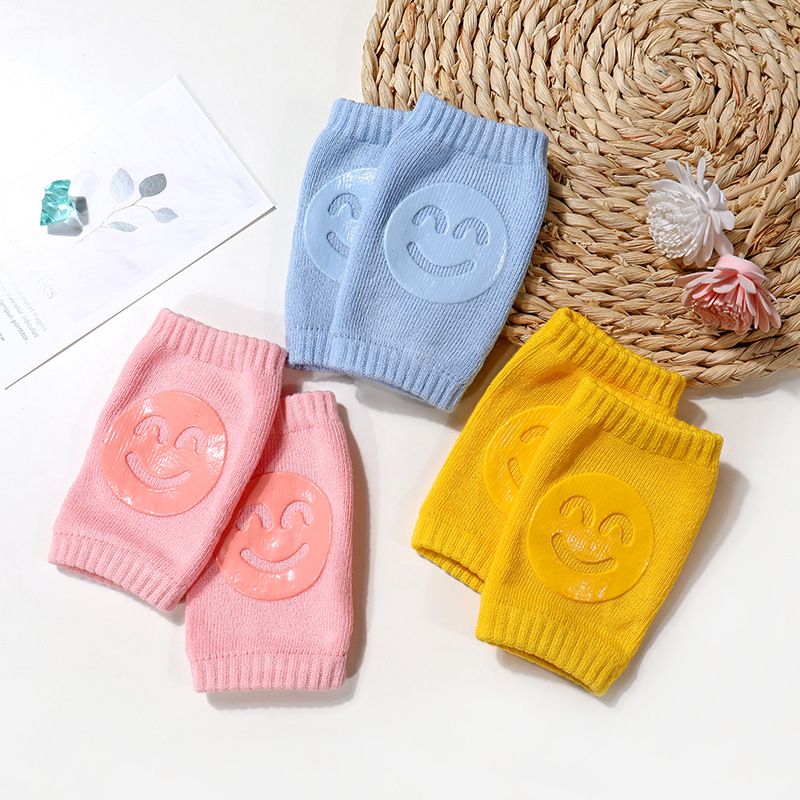 Kids Non Slip Crawling Elbow Infants Toddlers Baby Accessories Smile Knee Pads Protector Safety Kneepad Leg Warmer Girls Boys F3-56