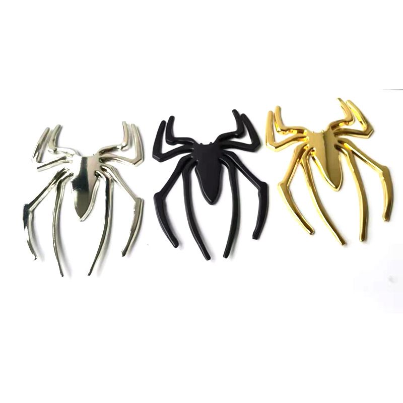 Three-dimensional Car Stickers Metal Spider Car Stickers Personalized Car Stickers Decorative Stickers A-1563