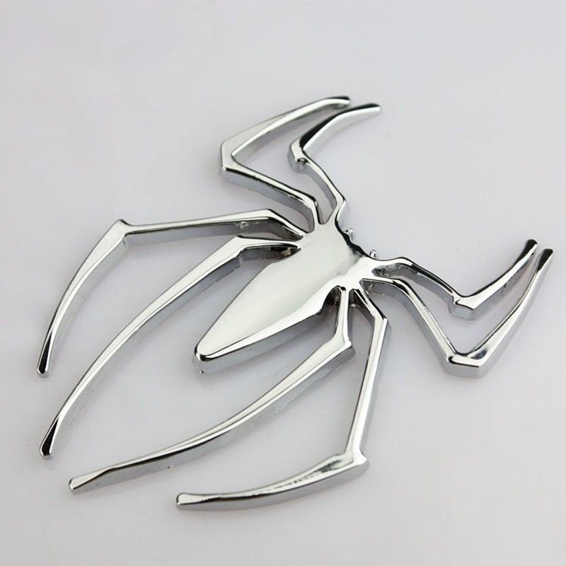 Three-dimensional Car Stickers Metal Spider Car Stickers Personalized Car Stickers Decorative Stickers A-1563