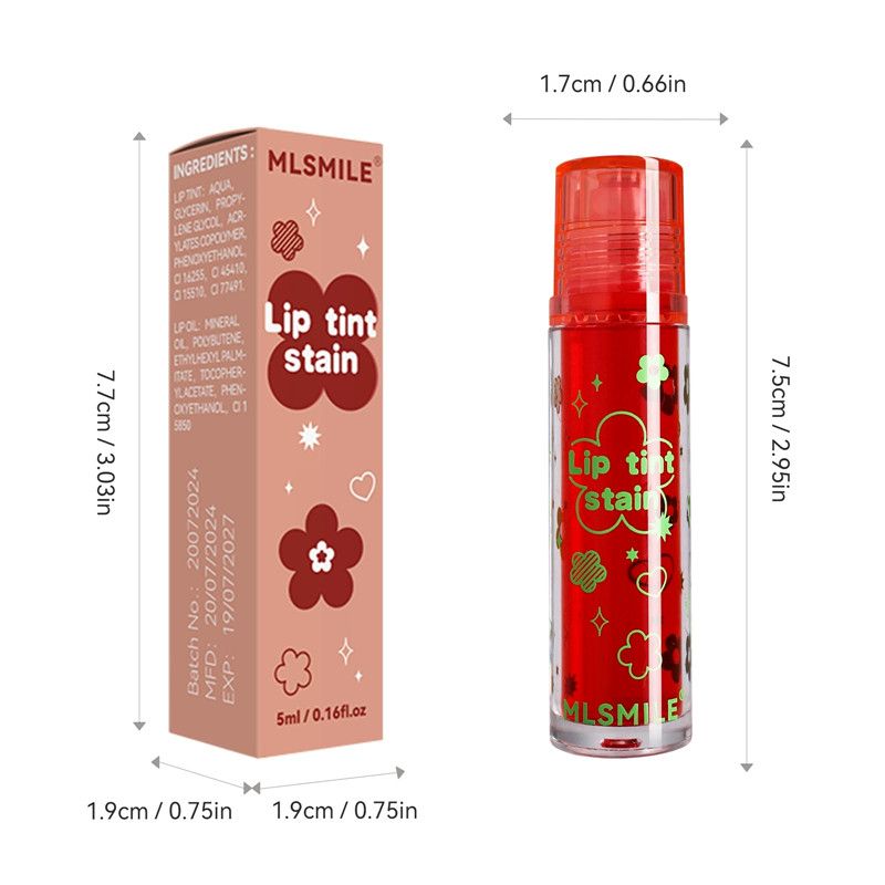 MLSMILE Ball Non-stick Cup Lip Dye Liquid Lip glaze Waterproof long-lasting easy color Lipstick Water Lip gloss transparent lip view 6