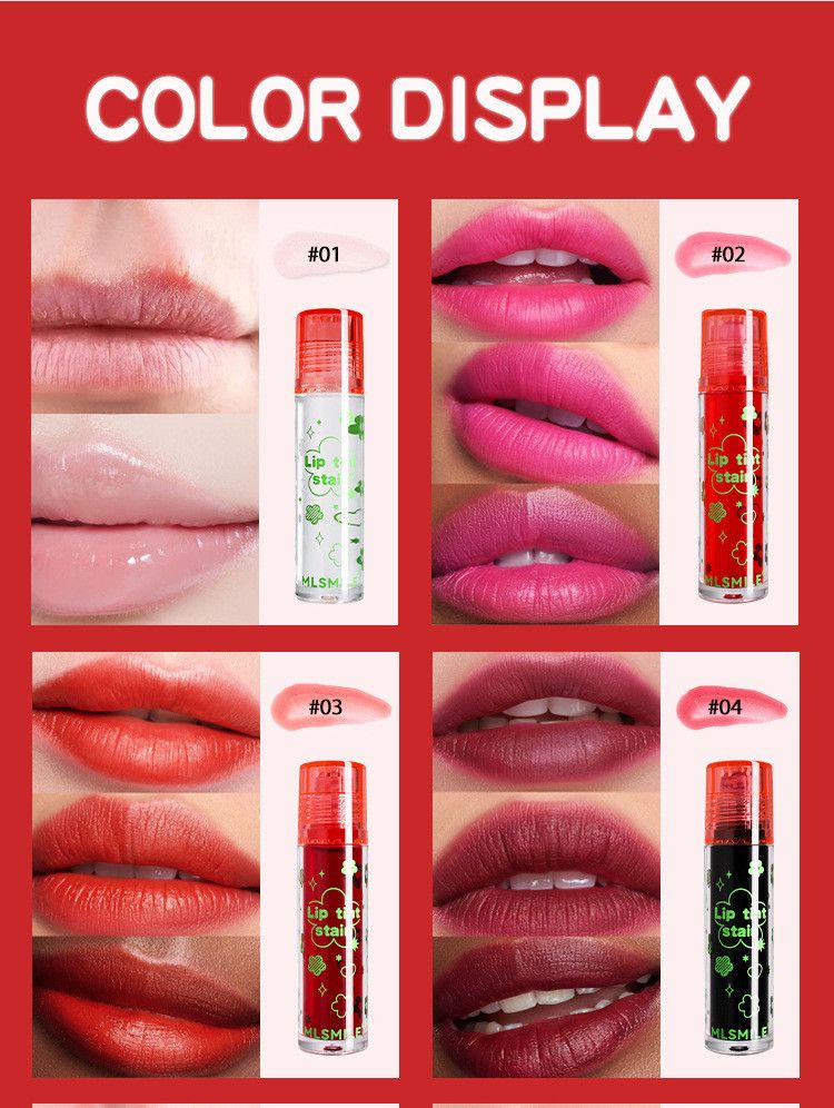 MLSMILE Ball Non-stick Cup Lip Dye Liquid Lip glaze Waterproof long-lasting easy color Lipstick Water Lip gloss transparent lip view 4