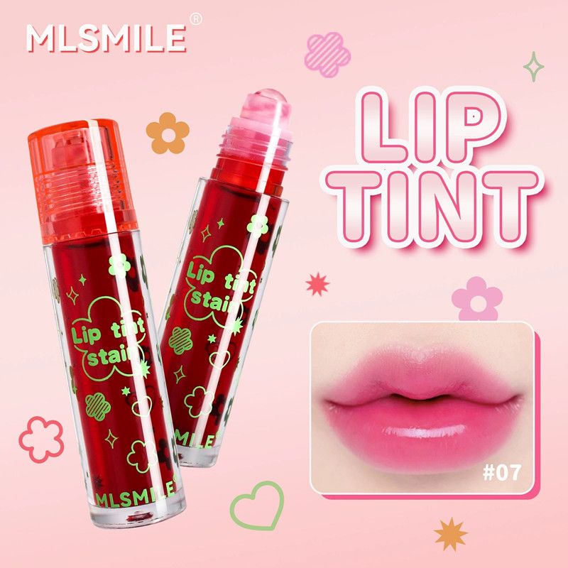 MLSMILE Ball Non-stick Cup Lip Dye Liquid Lip glaze Waterproof long-lasting easy color Lipstick Water Lip gloss transparent lip view 10