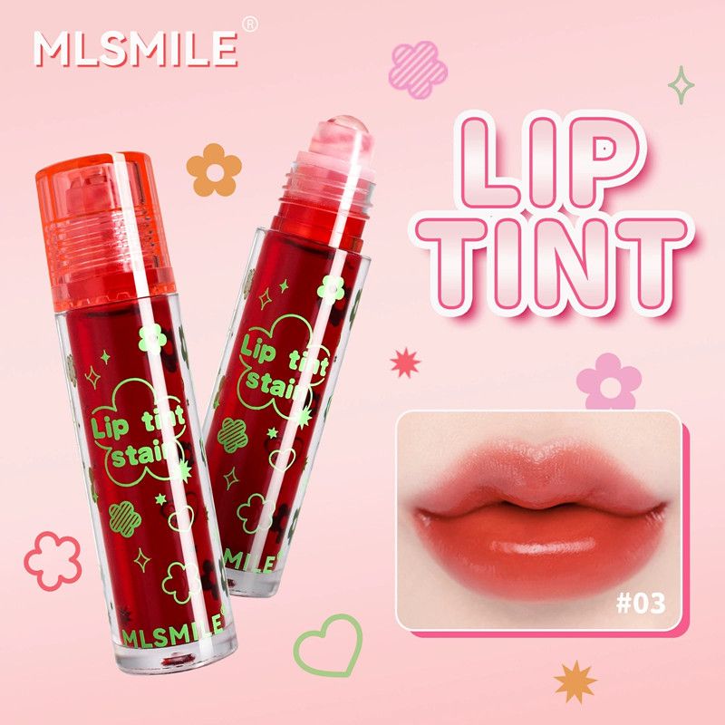 MLSMILE Ball Non-stick Cup Lip Dye Liquid Lip glaze Waterproof long-lasting easy color Lipstick Water Lip gloss transparent lip view 9