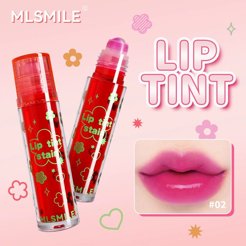 MLSMILE Ball Non-stick Cup Lip Dye Liquid Lip glaze Waterproof long-lasting easy color Lipstick Water Lip gloss transparent lip view 8